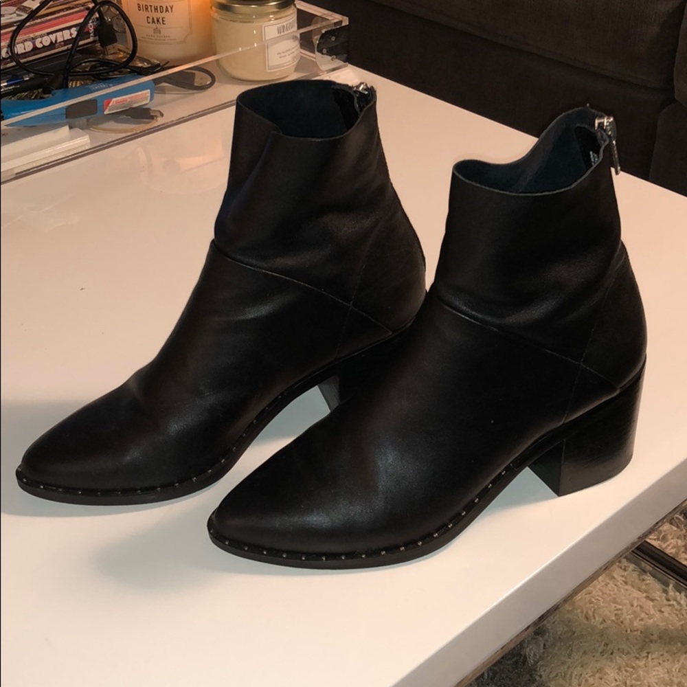 Black Ankle Booties with studs